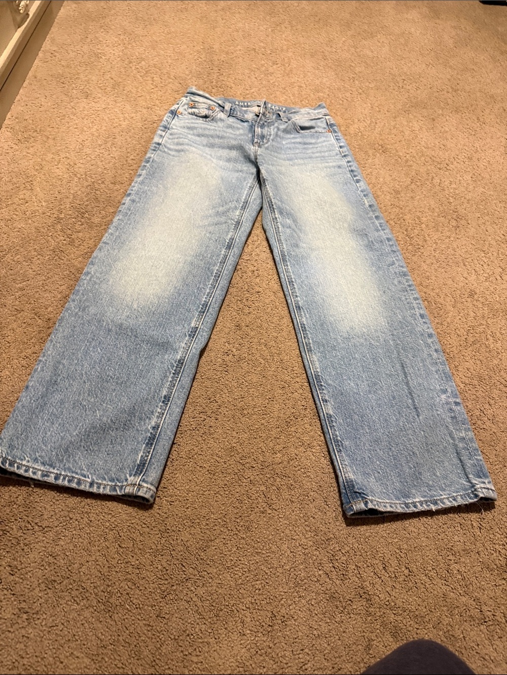 Light Blue Straight-Leg Jeans